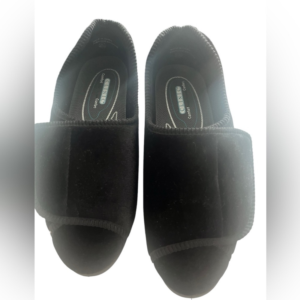 Tender tootsies Women's Velcro Velour Diabetic Slipper adaptive slippers 10W
